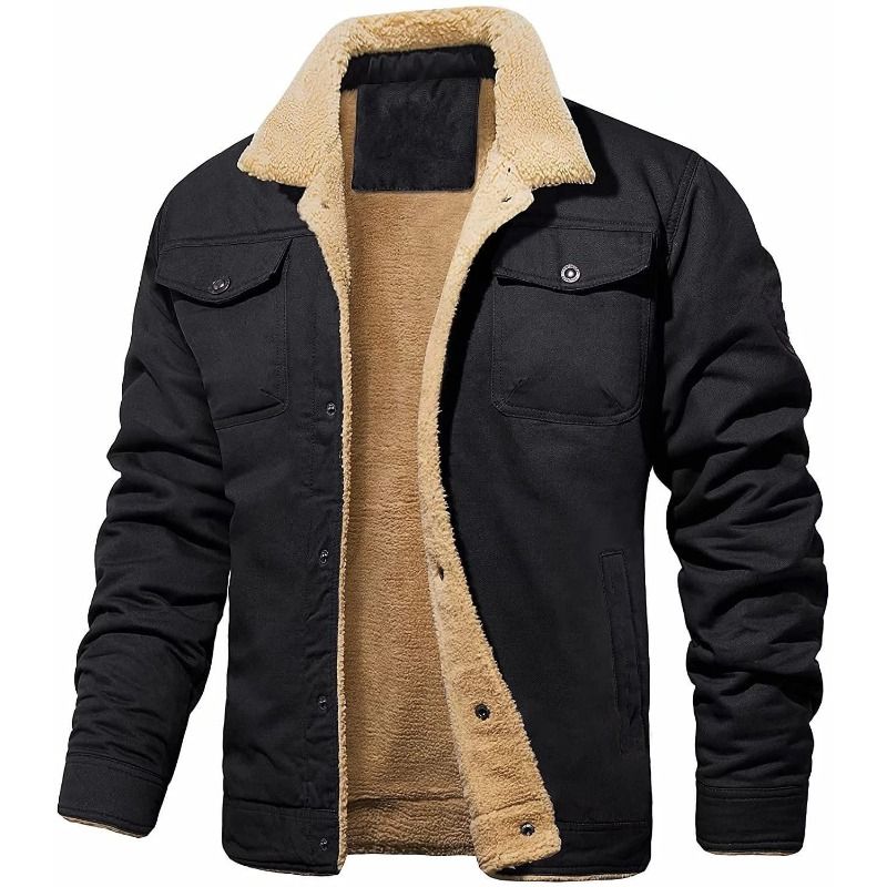GIOIO - Cazadora Hombre Algodón Térmico Estilo Trabajo Urbano Premium​