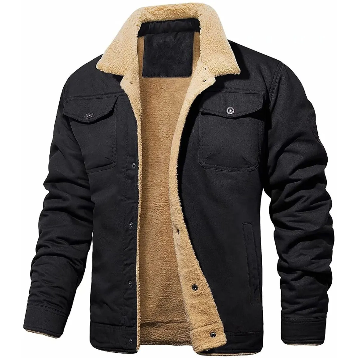GIOIO - Cazadora Hombre Algodón Térmico Estilo Trabajo Urbano Premium​