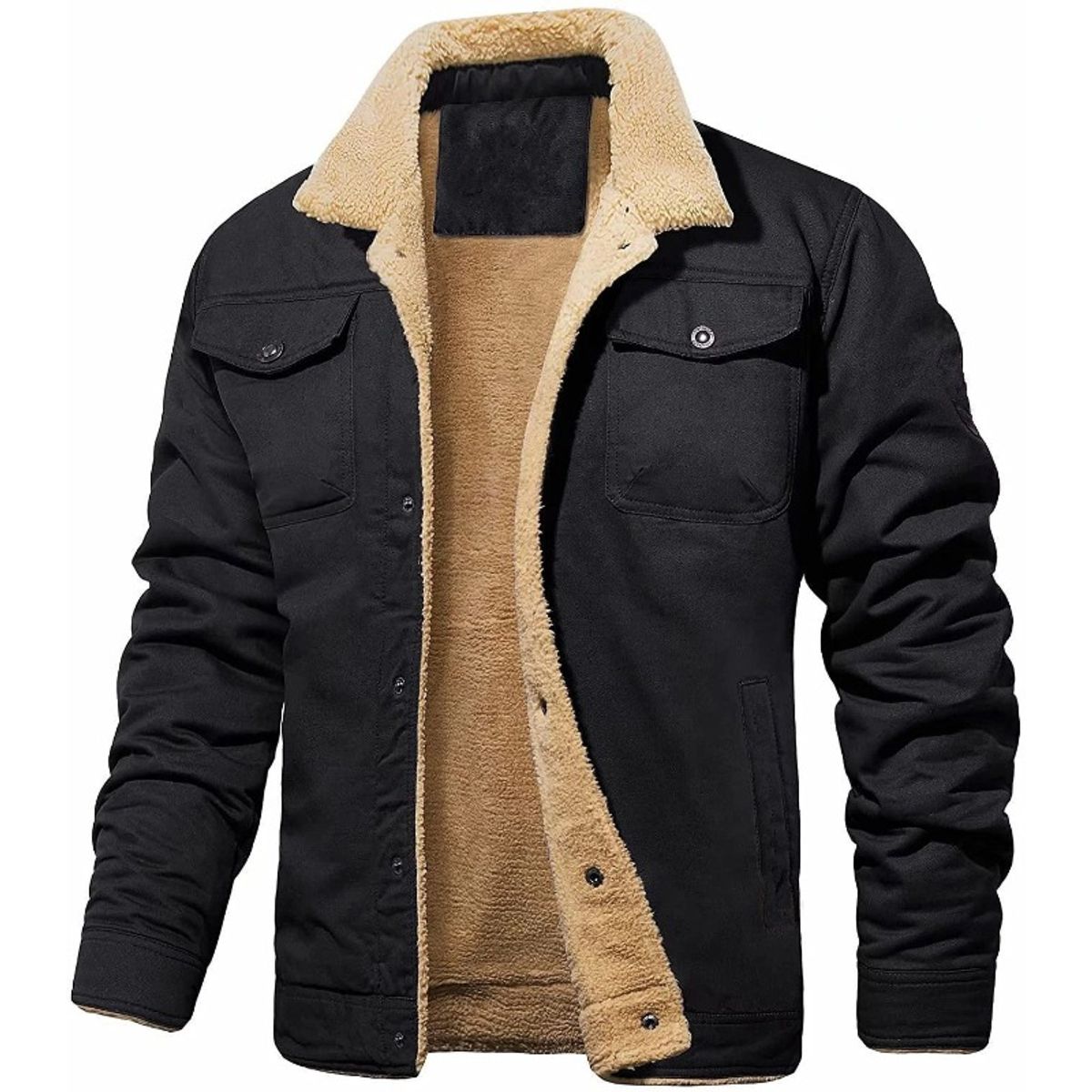 GIOIO - Cazadora Hombre Algodón Térmico Estilo Trabajo Urbano Premium​