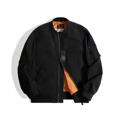 GIOIO - Chaqueta Bomber Hombre Estilo Aviador Verde Militar Vintage Colegial​
