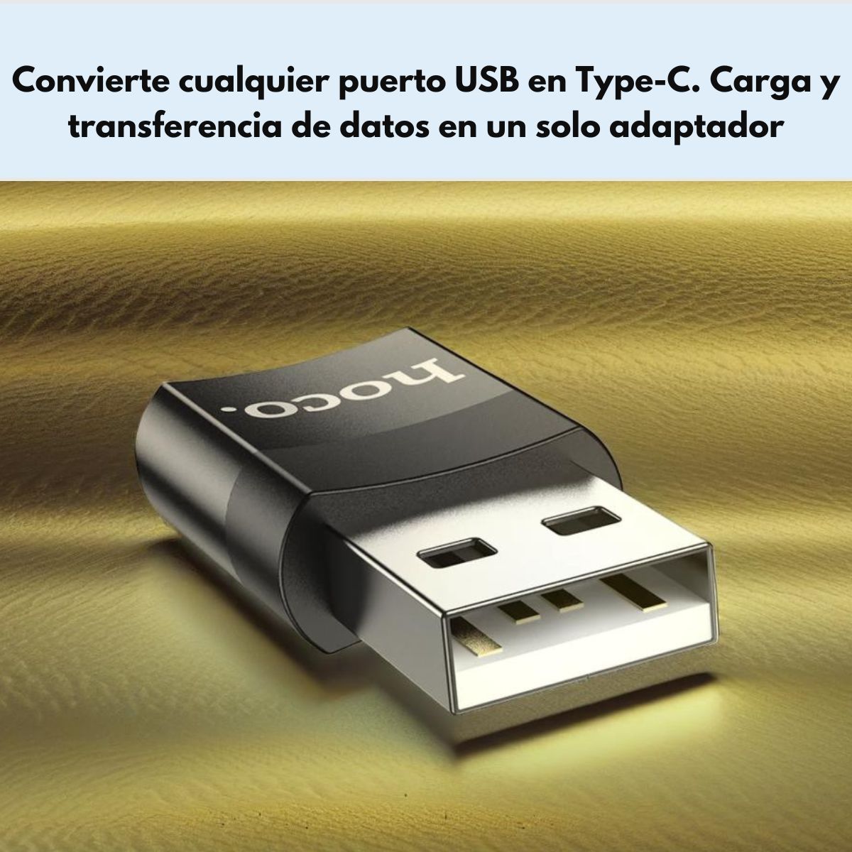 HOCO - Adaptador/otg Usb 2.0 A Usb Tipo C Hembra Color Negro UA17