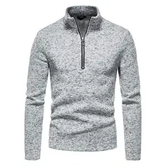 GIOIO - Buzo Hombre Media Cremallera Abierta Cuello Alto Liso Urbano Moderno​