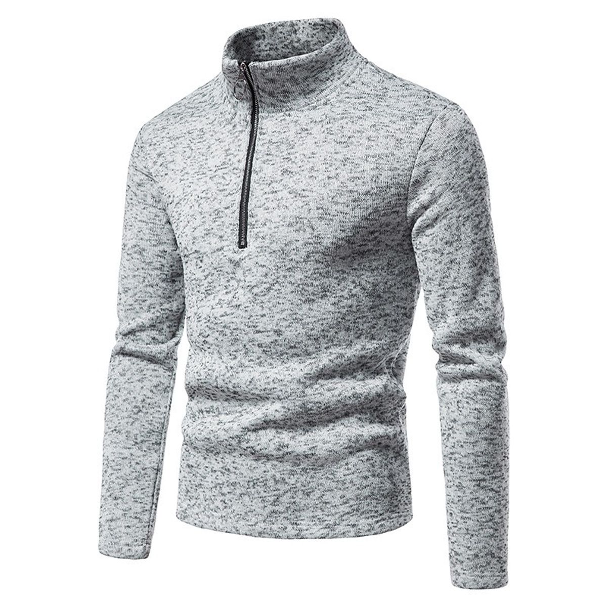 GIOIO - Buzo Hombre Media Cremallera Abierta Cuello Alto Liso Urbano Moderno​