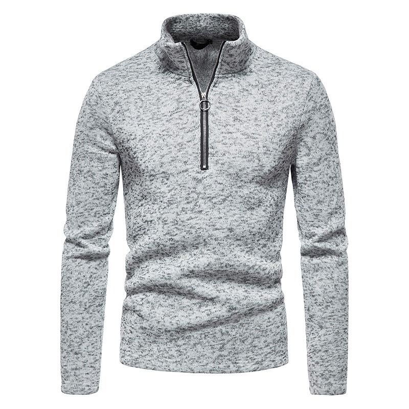 GIOIO - Buzo Hombre Media Cremallera Abierta Cuello Alto Liso Urbano Moderno​