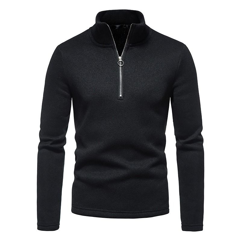 GIOIO - Buzo Hombre Media Cremallera Abierta Cuello Alto Liso Urbano Moderno​