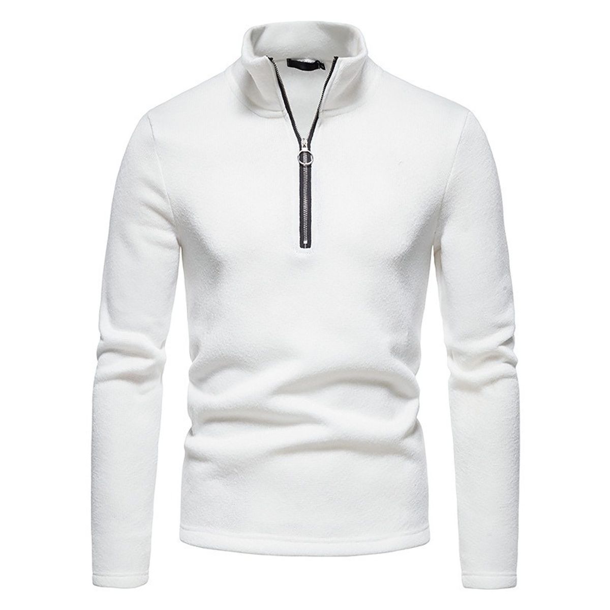 GIOIO - Buzo Hombre Media Cremallera Abierta Cuello Alto Liso Urbano Moderno​