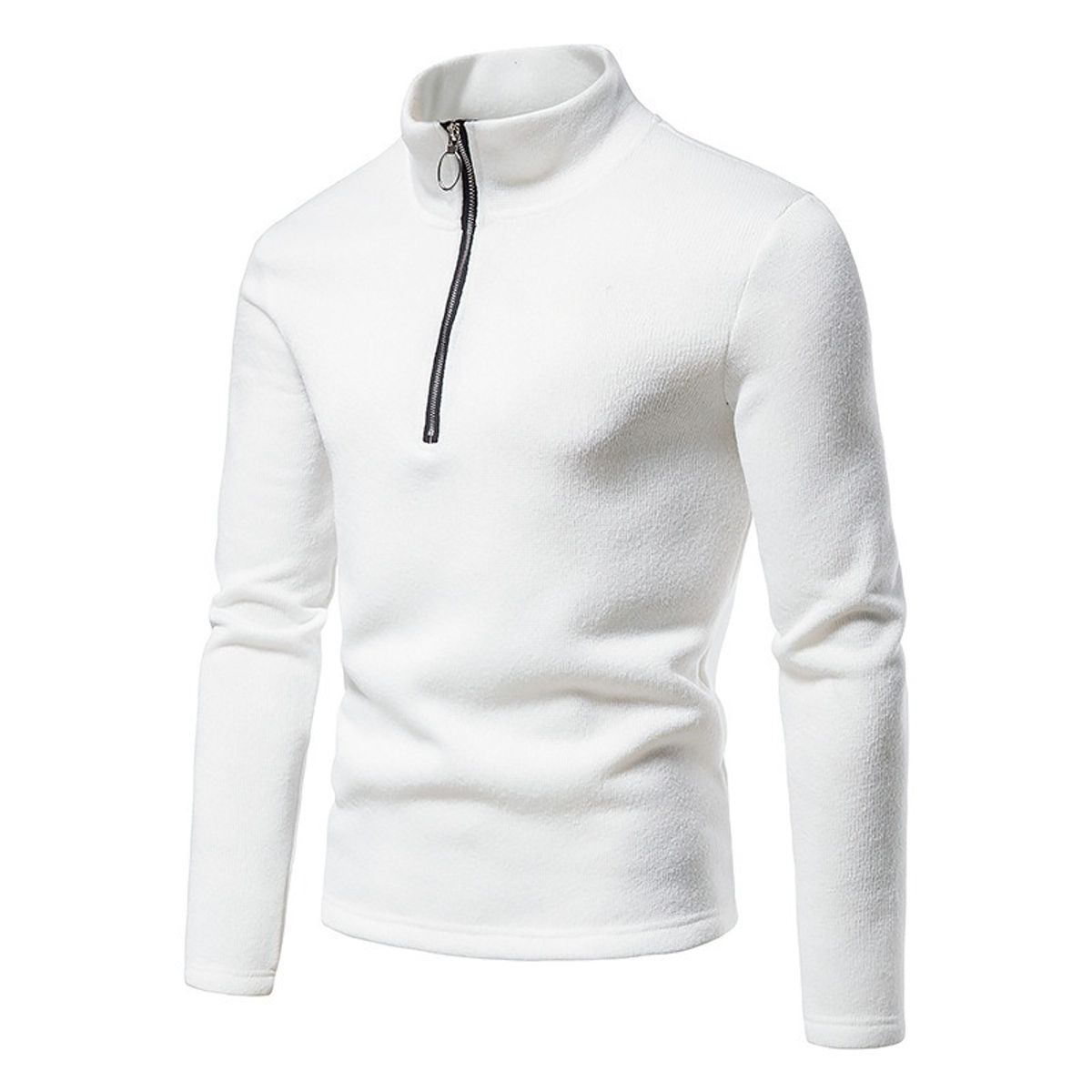 GIOIO - Buzo Hombre Media Cremallera Abierta Cuello Alto Liso Urbano Moderno​