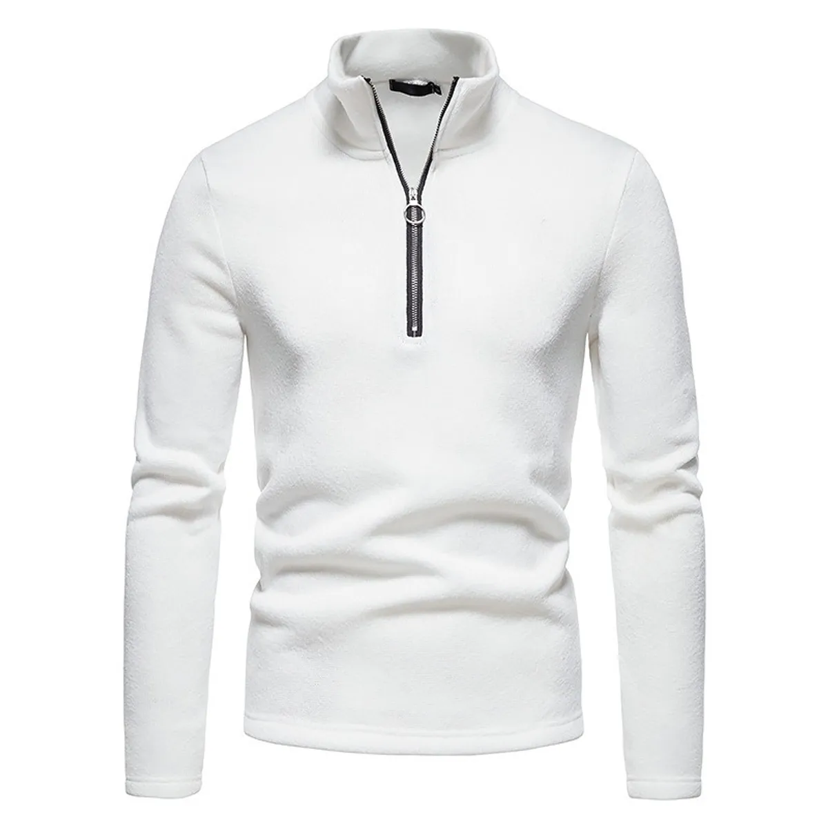 GIOIO - Buzo Hombre Media Cremallera Abierta Cuello Alto Liso Urbano Moderno​