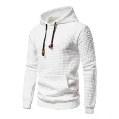 GIOIO - Buzo Hombre Jacquard Cuadros Capucha Relajado Urbano Básico​