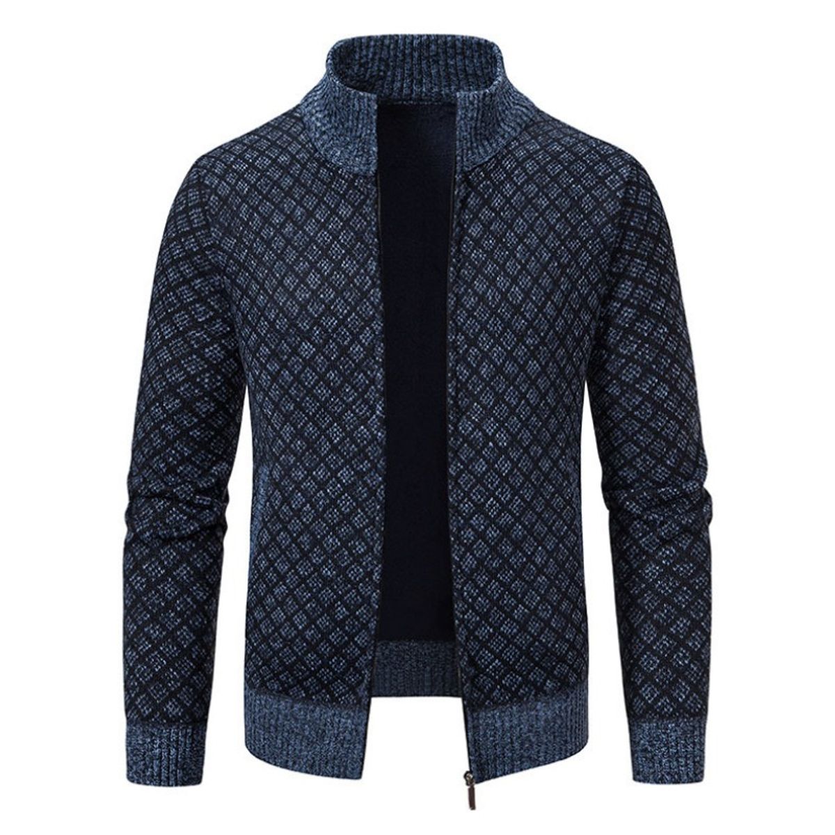 GIOIO - Cazadora Hombre Cuadros Corte Preciso Cuello Alto Urbano Punto​