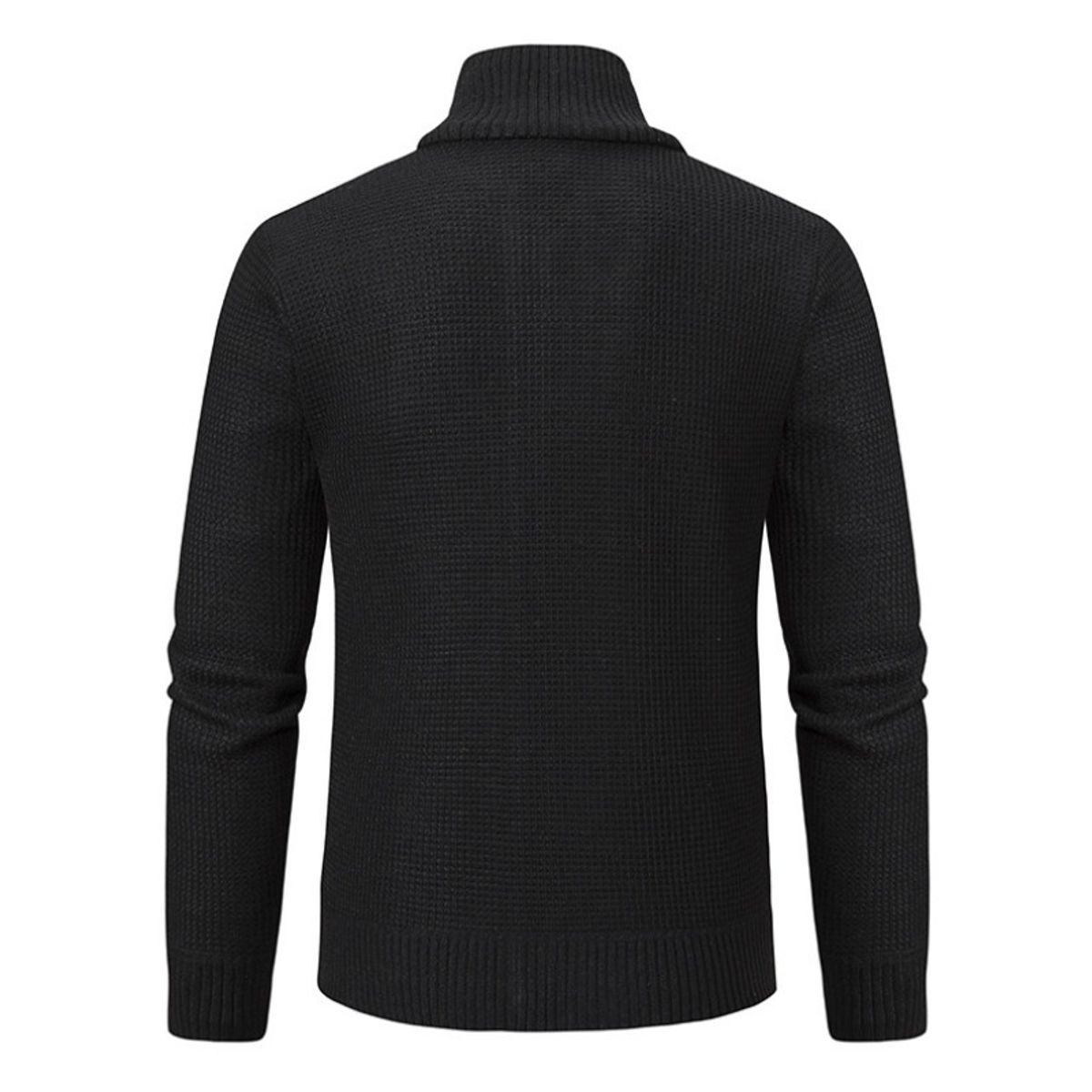 GIOIO - Cárdigan Hombre Tejido Grueso Cuello Alto Forro Polar Urbano Liso​