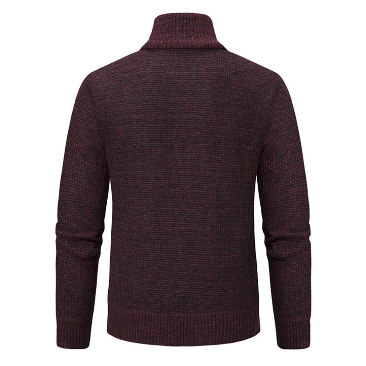 GIOIO - Cárdigan Hombre Tejido Grueso Cuello Alto Forro Polar Urbano Liso​