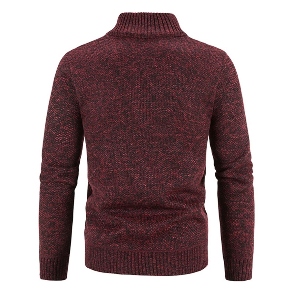GIOIO - Cárdigan Hombre Forro Polar Tejido Grueso Cuello Alto Corte Urbano​