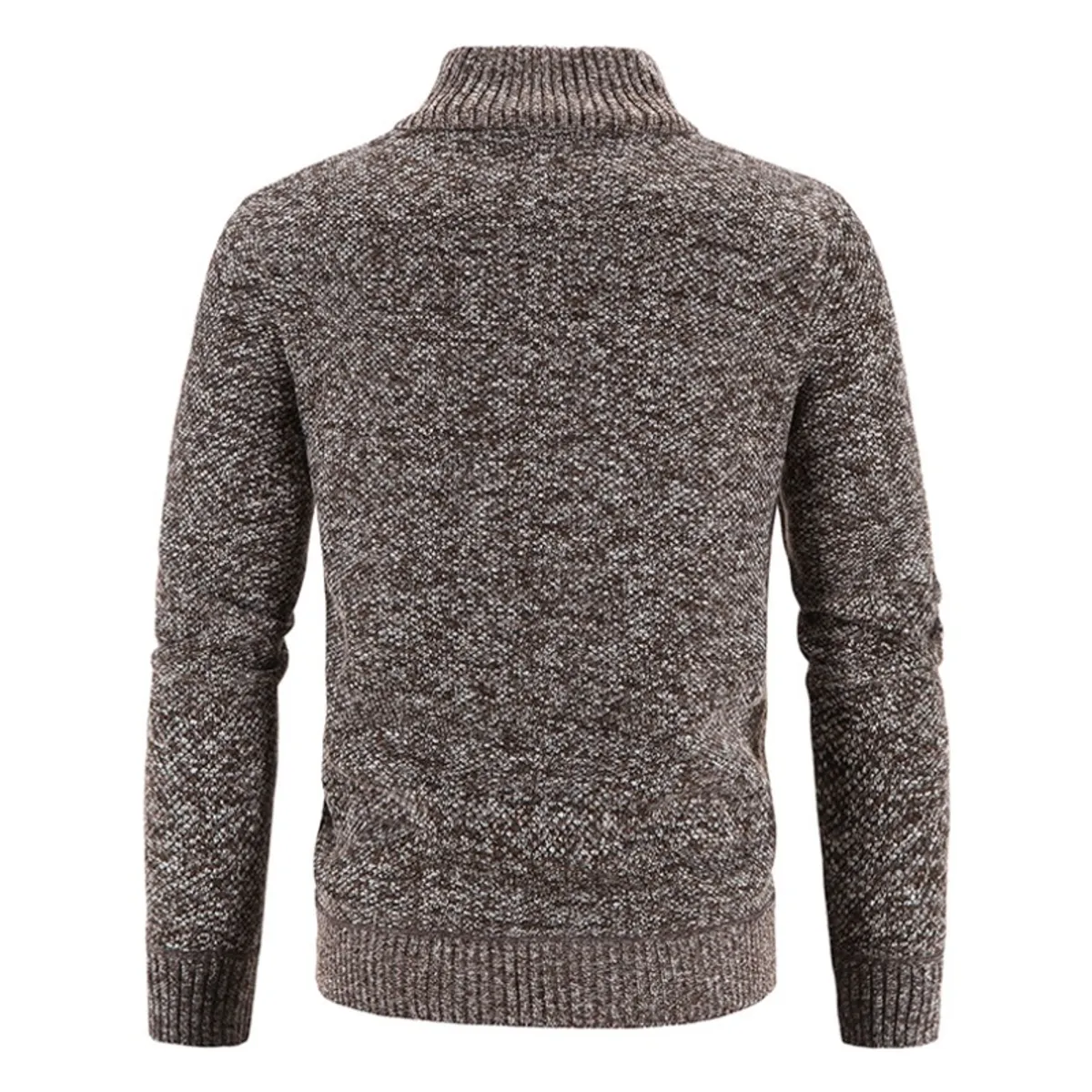 GIOIO - Cárdigan Hombre Forro Polar Tejido Grueso Cuello Alto Corte Urbano​