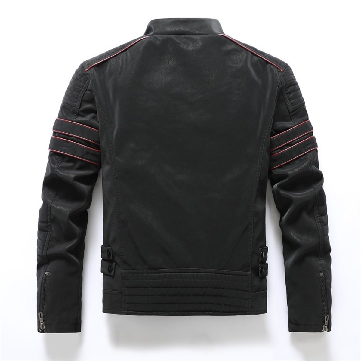 GIOIO - Chaqueta Sintética Hombre Matizado Corte Delgado Estilo Moto Urbano