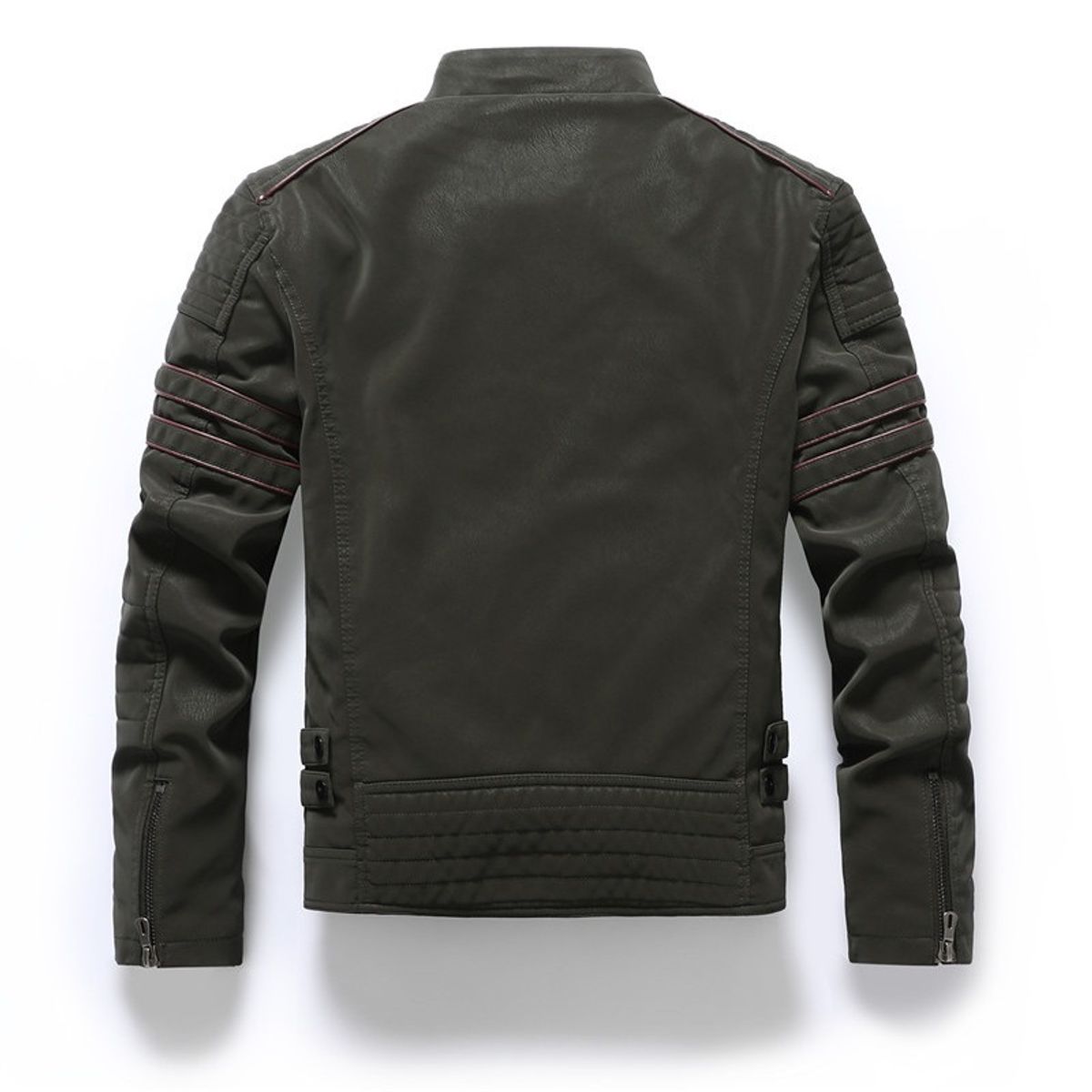 GIOIO - Chaqueta Sintética Hombre Matizado Corte Delgado Estilo Moto Urbano