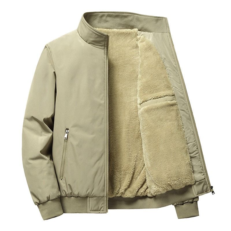 GIOIO - Chaqueta Hombre Algodón Térmico Cuello Alto Grueso Corte Preciso