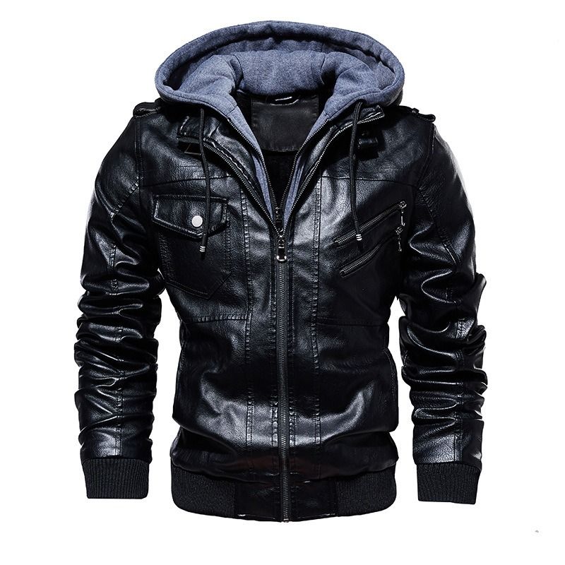 GIOIO - Chaqueta Sintética Hombre Capucha Cremallera Urbana Premium​
