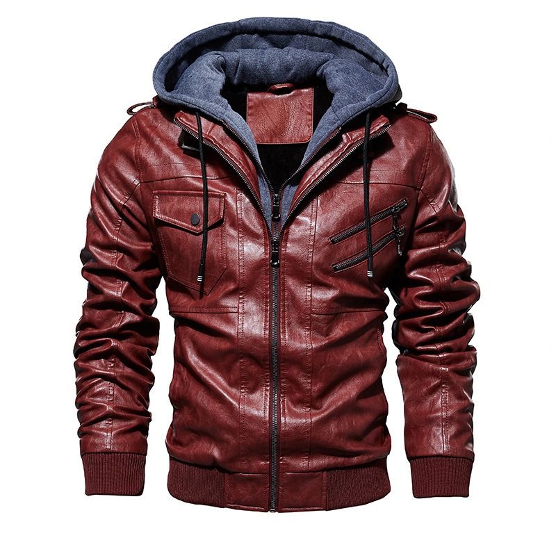 GIOIO - Chaqueta Sintética Hombre Capucha Cremallera Urbana Premium​