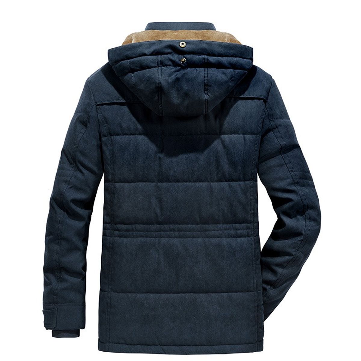 GIOIO - Abrigo Hombre Urbano Forro Polar Grueso Múltiples Bolsillos Capucha​