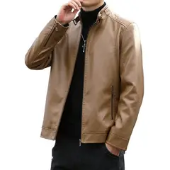 GIOIO - Chaqueta Sintética Hombre Cuello Alto Ajustado Corte Asiático Urbano