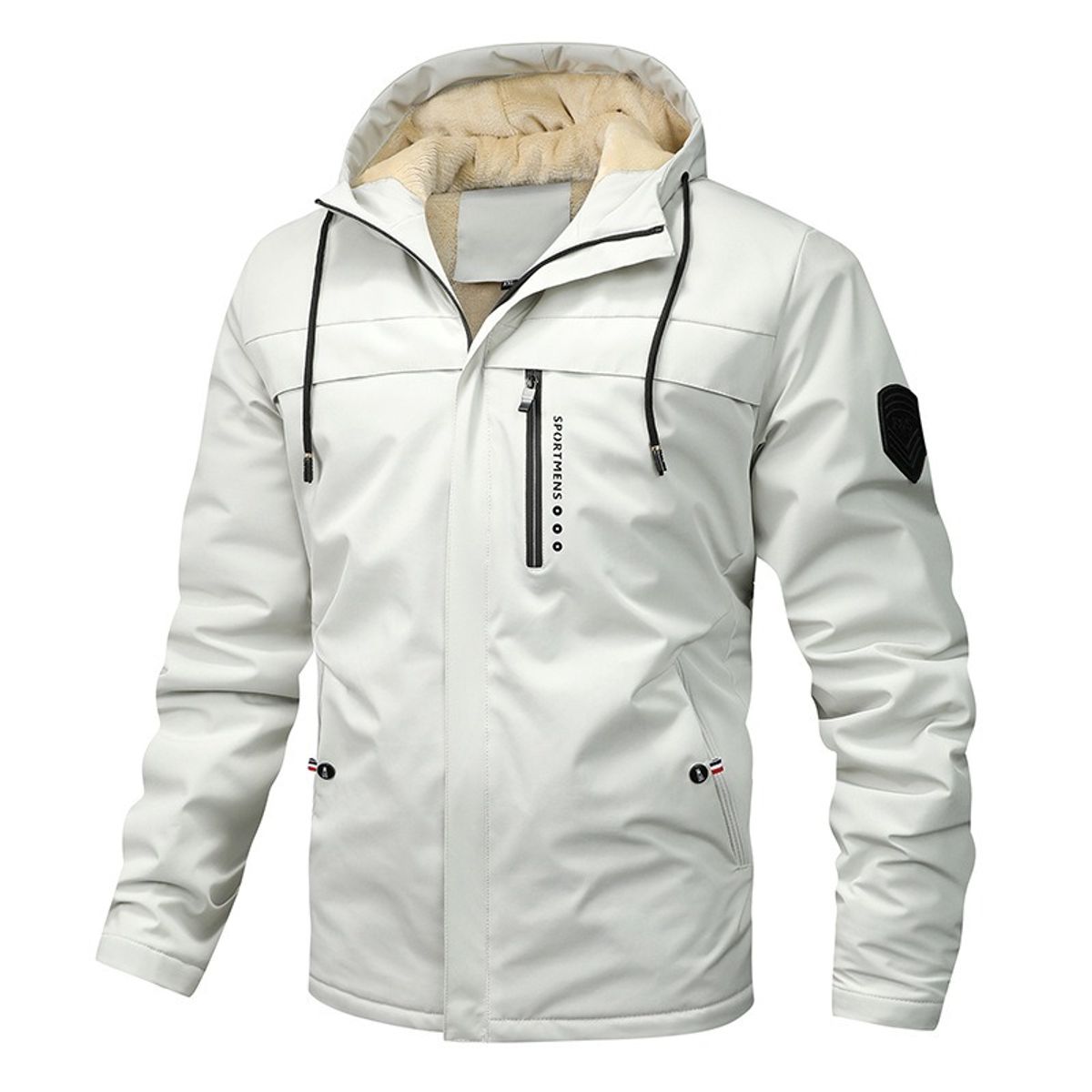 GIOIO - Chaqueta Técnica Hombre Forro Polar Capucha Urbana Táctico Térmico
