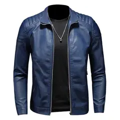 GIOIO - Chaqueta Sintética Hombre Cuello Alto Impecable Corte Asiático Urbano