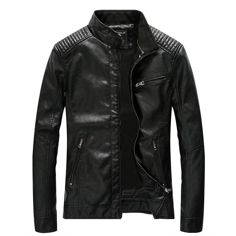 GIOIO - Chaqueta Sintética Hombre Lavada Ligera Motera Urbana Moderna​