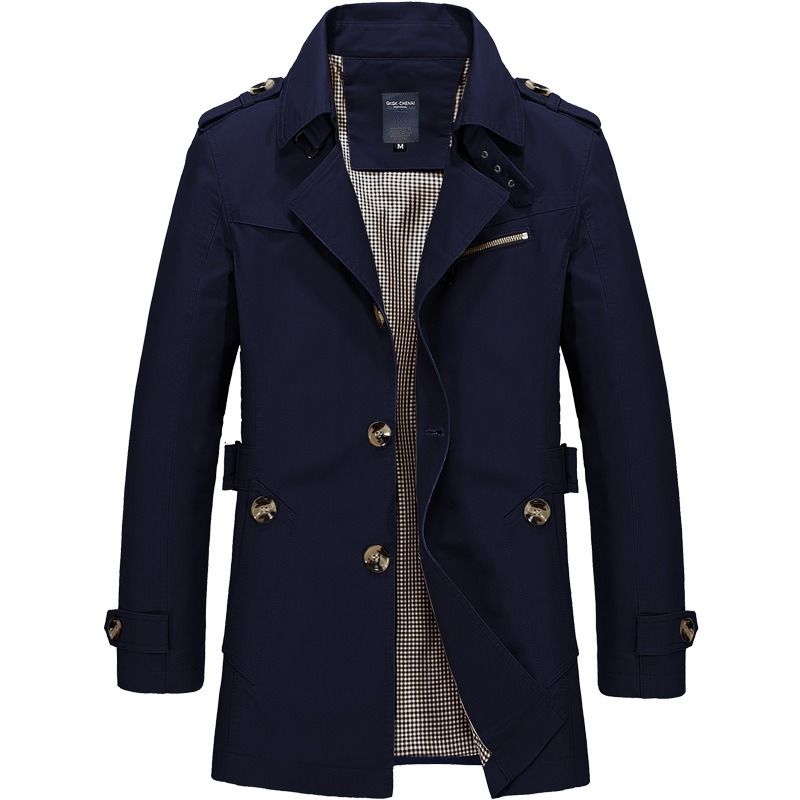GIOIO - Gabardina Hombre Algodón Puro Urbano Ligera Elegante​