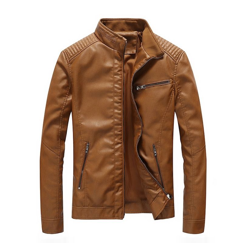 GIOIO - Chaqueta Sintética Hombre Lavada Ligera Motera Urbana Moderna​