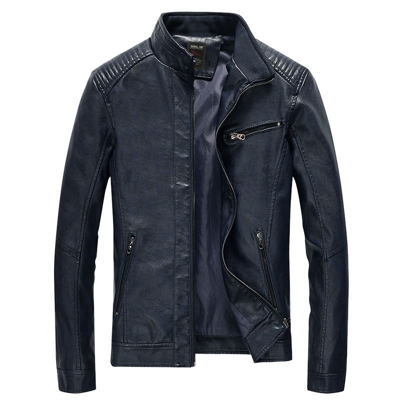 GIOIO - Chaqueta Sintética Hombre Lavada Ligera Motera Urbana Moderna​