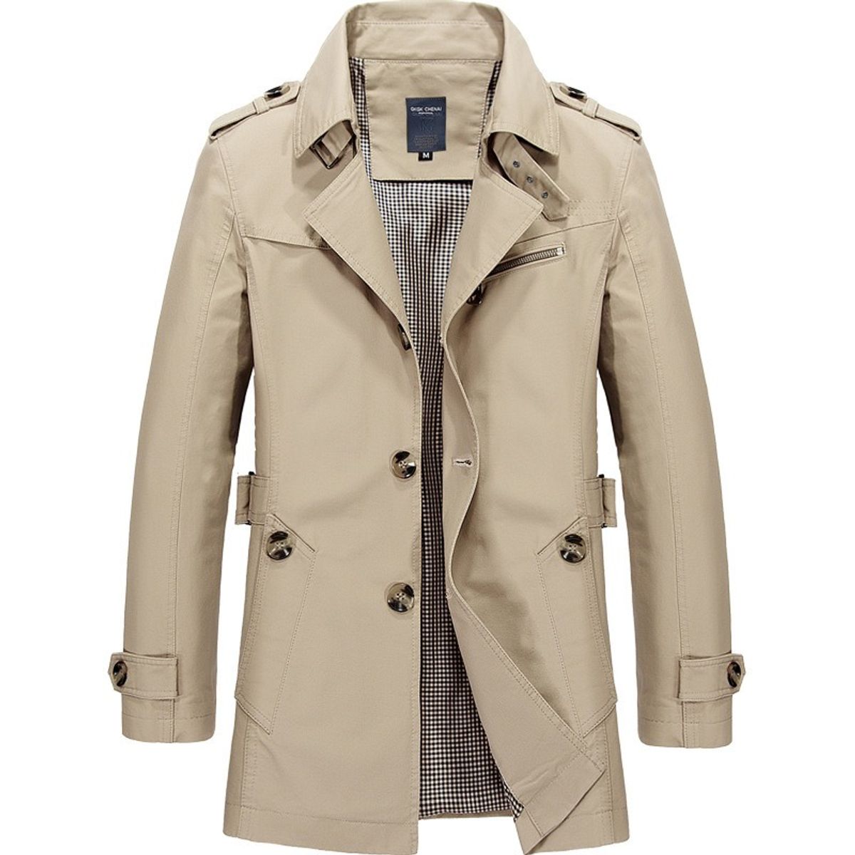 GIOIO - Gabardina Hombre Algodón Puro Urbano Ligera Elegante​