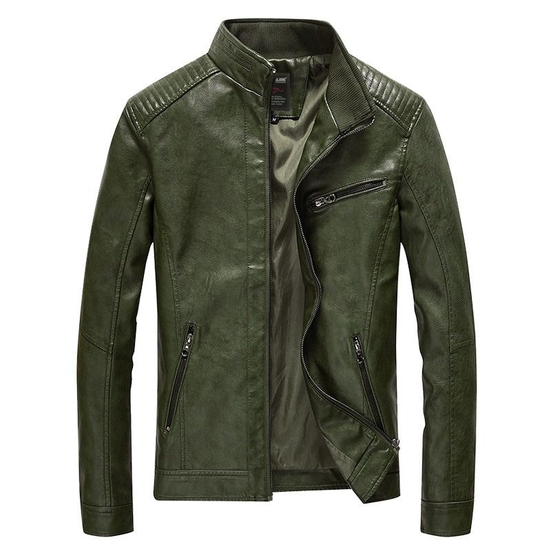 GIOIO - Chaqueta Sintética Hombre Lavada Ligera Motera Urbana Moderna​