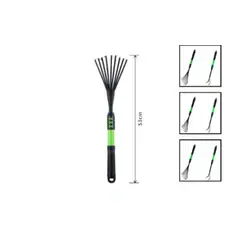 GENERICO - Parrilla De Paja Con Mango De Plastico 53 Cm Jardineria