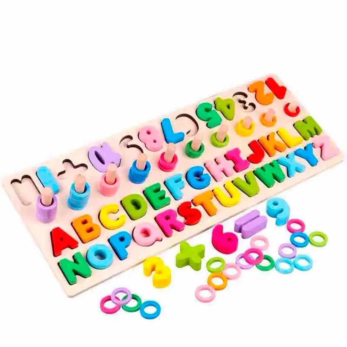 ABC - Juguetes Montessori de Emparejamiento y Conteo Geométrico