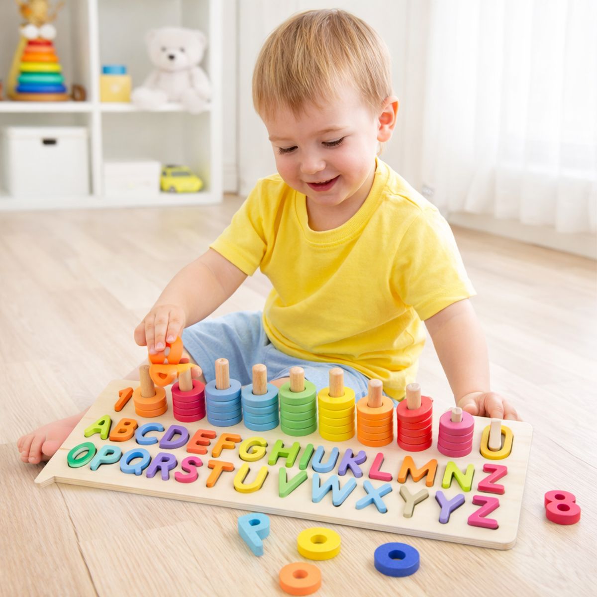 ABC - Juguetes Montessori de Emparejamiento y Conteo Geométrico