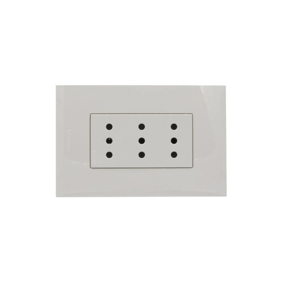 BTICINO - Enchufe Triple Bticino Nobile Blanco AF2113E3B Blanco
