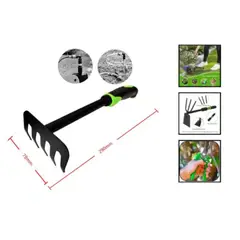 GENERICO - Rastrillo De Jardineria Acero Inoxidable 5 Puntas 290mm
