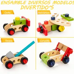 ABC - Caja de Herramientas Portátil Infantil Madera