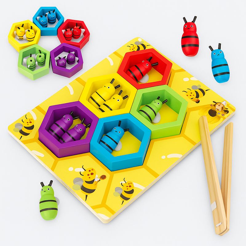 ABC - Juego Educativo de Enjambre de Abejas de Madera