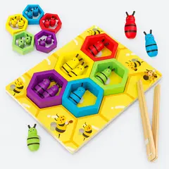 ABC - Juego Educativo de Enjambre de Abejas de Madera