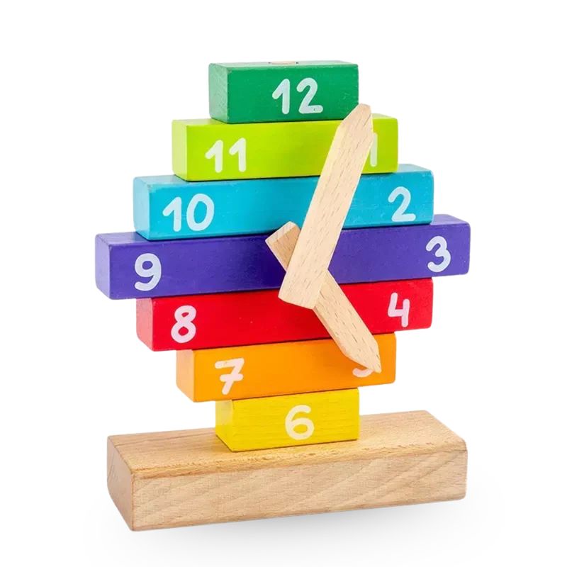 ABC - Reloj de Clasificación de Colores y Formas en Madera