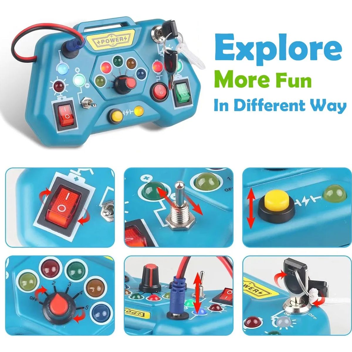 GENERICO - Juguete Montessori Tablero Eléctrico Para Niños Educativo