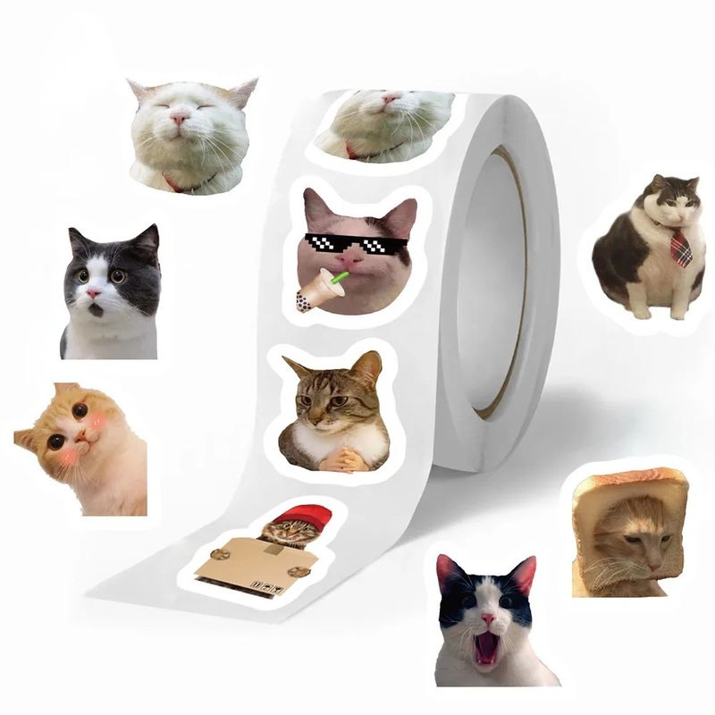 GENERICO - Rollo De 500 Stickers Divertidos - Pegatinas