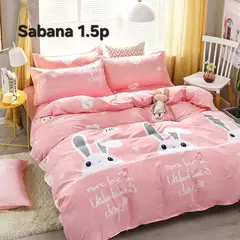 GENERICO - Juego de Sabanas Infantil 1.5 Plazas. 3 Piezas. Diseño Conejo