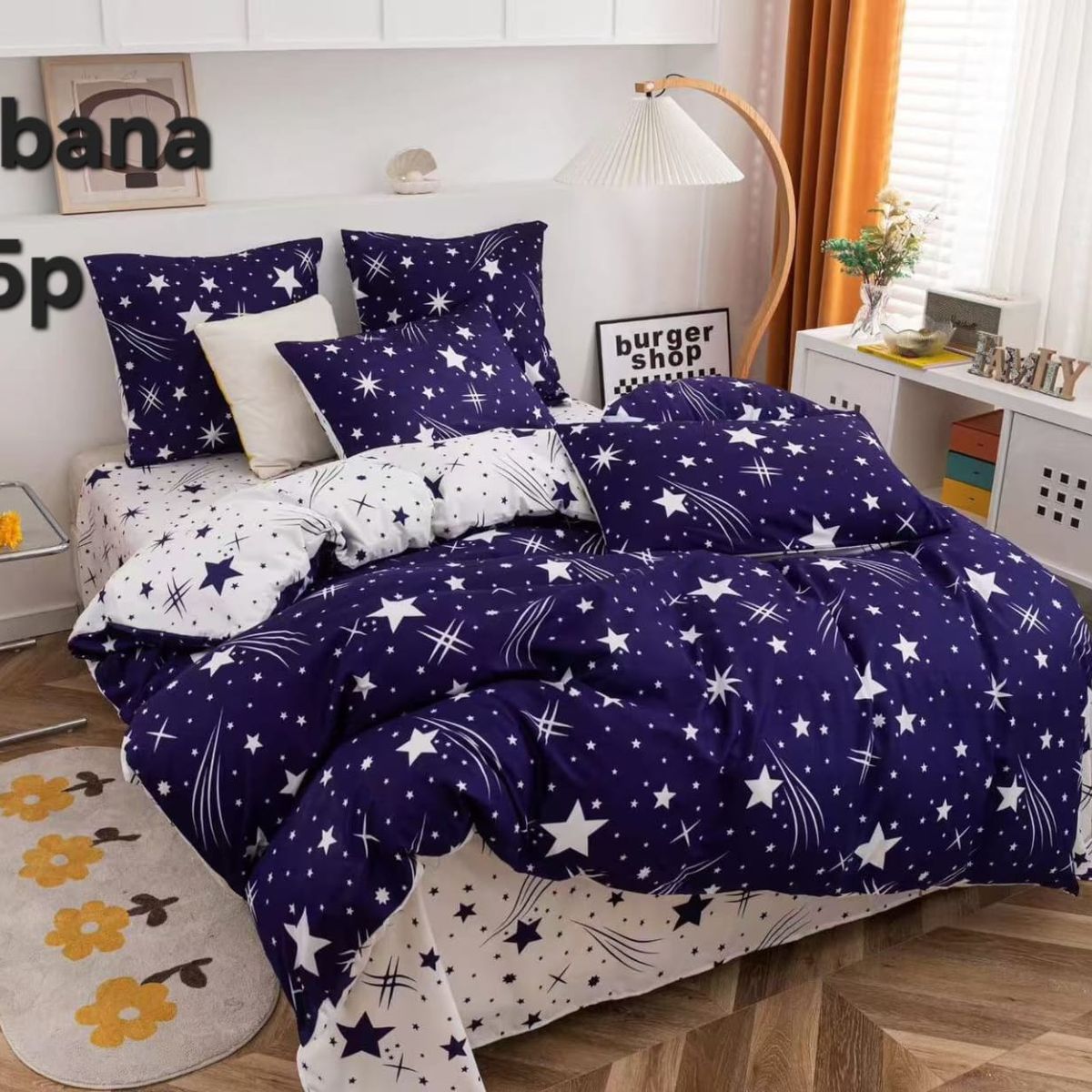 GENERICO - Juego de Sabanas Infantil 1.5 Plazas. 3 Piezas. Diseño Estrellas