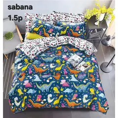 GENERICO - Juego de Sabanas Infantil 1.5 Plazas. 3 Piezas. Diseño Dinosaurio