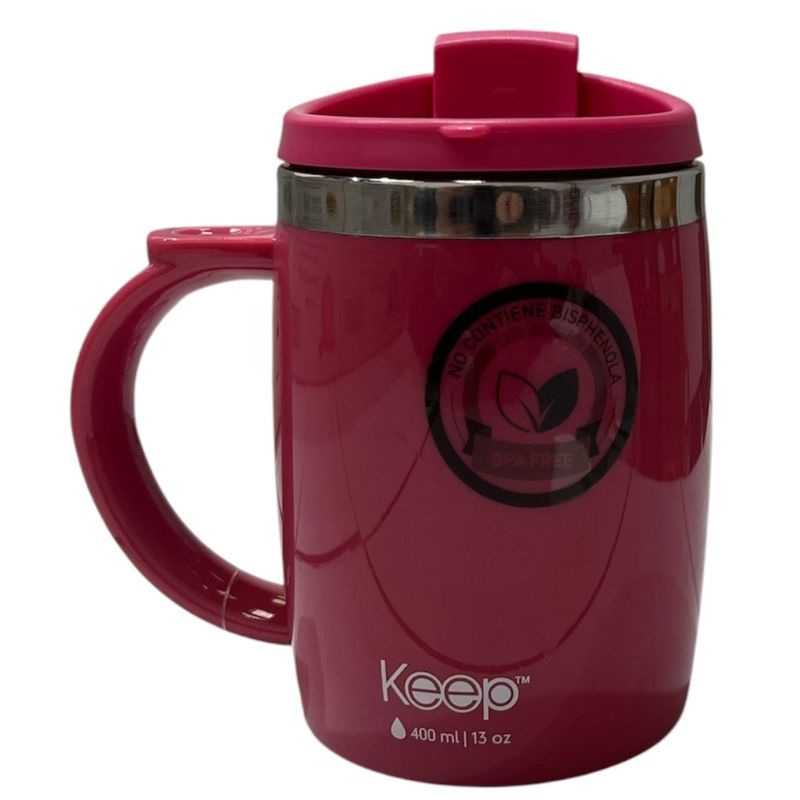 KEEP - TAZA TÉRMICA KEEP 400ML COLOR ROSADO