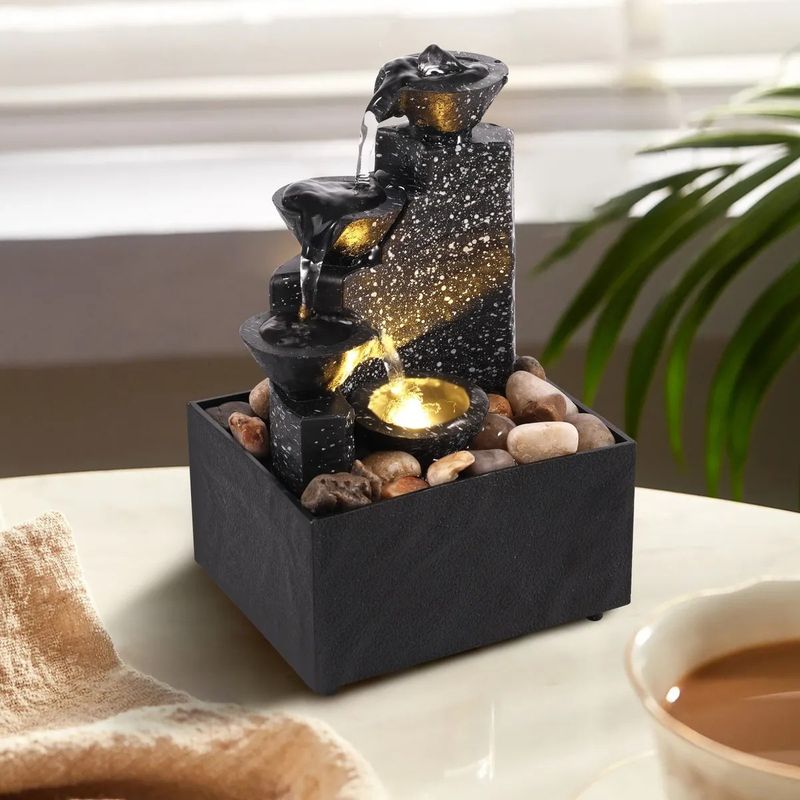 GENERICO - Mini Cascada Adorno De Escritorio Con Usb Fuente De Agua