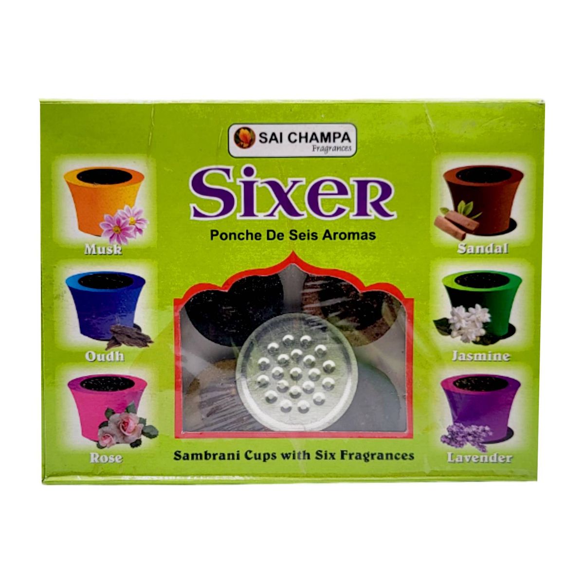 LA CASA DE LOS AROMAS - Copas de Incienso Sahumerio Surtido Sixer - Sai Champa